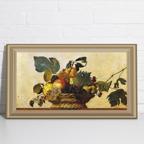 Quadro caravaggio canestra - quadro, di
