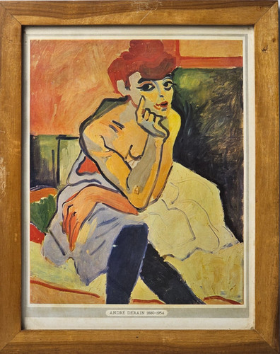 Quadro antica stampa donna in - quadro,